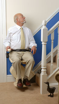 With an added safety belt the Brooks Stair lift is one of the safest around.